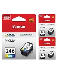Genuino Canon PG-245 de tinta negra   2 piezas (8279B001) + Canon CL-246 color cartucho de tinta (8281b001)