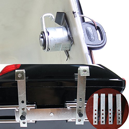 Vogvigo Motorcycle Modified Side Boxs Twin Motorcycle Bike Panniers Saddlebags Travel Bags PP Plastic Material 42 15.5 26.5CM 2 Pcs (White) - Thumbnail 3