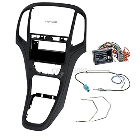 Opel Astra J 09-16 1-DIN Autoradio Einbauset in original Plug&Play Qualität mit Antennenadapter, Radioanschlusskabel, Zubehör