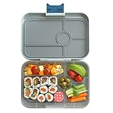 YUMBOX TAPAS Larger Size (Flat Iron Gray) Leakproof Bento lunch box with 5 compartment non-illustrated food tray or Adults, Teens & Pre-teens
