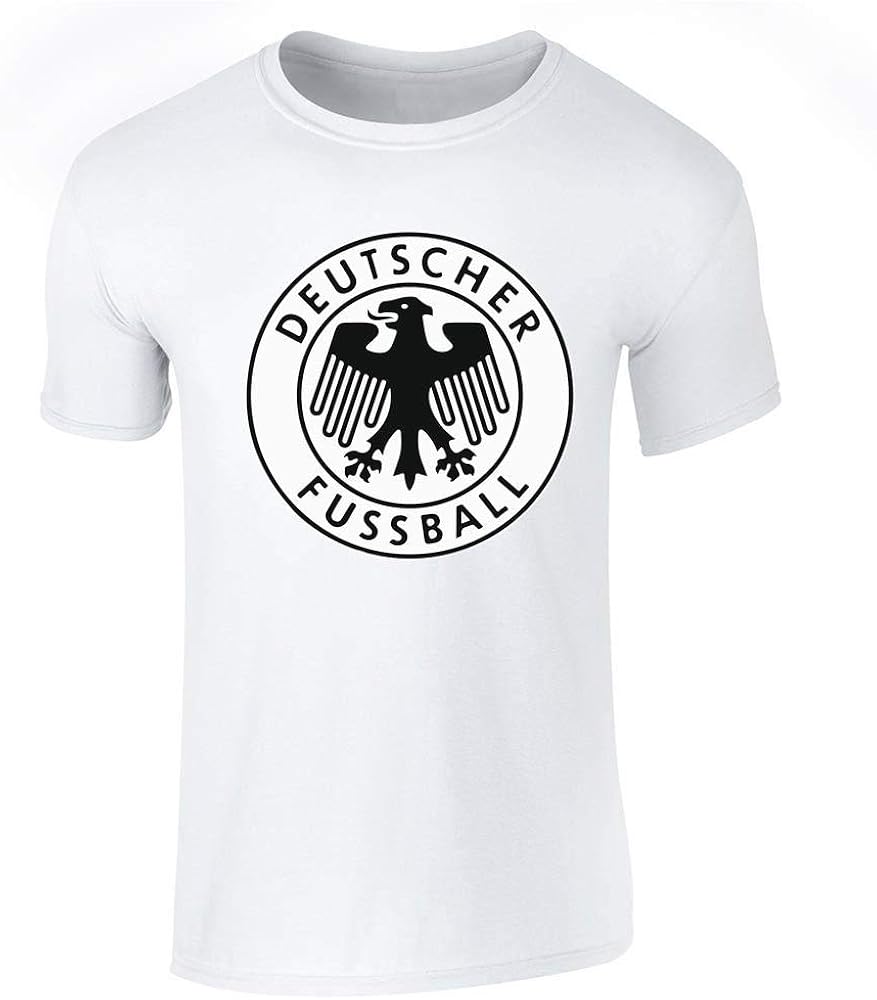 Germany Soccer Retro National Team Crest Costume Graphic Tee T-Shirt for Men