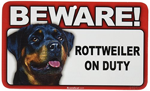 UPC 764458308711, BEWARE Guard Dog on Duty Sign - Rottweiler