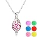 Adecco LLC 1PCS Antique Silver Vines Heart Openable Locket Essential Oil Perfume Aromatherapy Diffuser Pendant Necklace with 6 Sponge