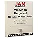 JAM PAPER Strathmore 32lb Paper - 90 gsm - 8.5 x 11 - Natural White Linen - 100 Sheets/Pack