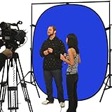 Lightweight Reversible Popup Blue Green Screen Background Panel 5x7ft New
