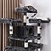 BEWISHOME Large Cat Tree Condo with Sisal Scratching Posts Perches Houses Hammock, Cat Tower Furniture Kitty Activity Center Kitten Play House Grey MMJ03Bthumb 2