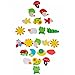 C-Pioneer 24pcs Wooden Cartoon Animal Fridge Magnet Stickers Cute Toys Gifts for Kids