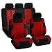 FH Group FB071115 Travel Master Seat Covers (Red) Full Set – Universal Fit for Cars Trucks & SUVs