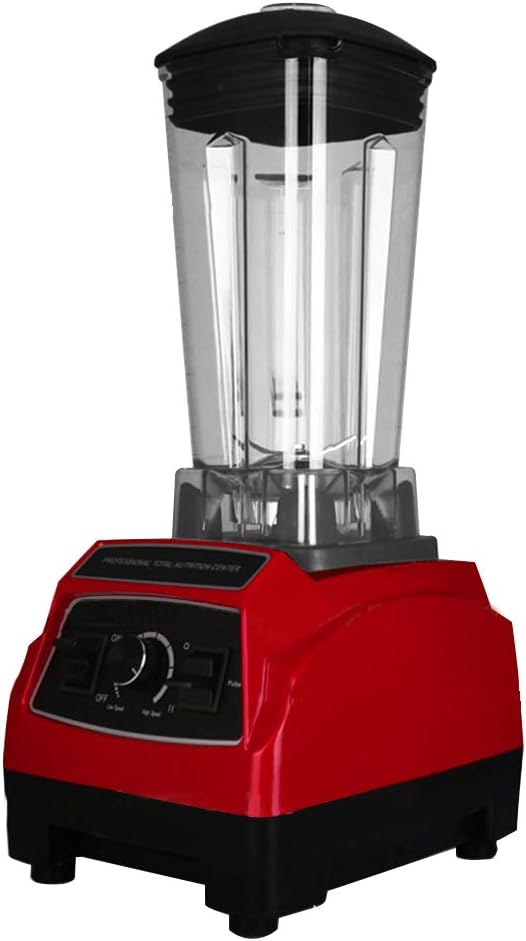 Huanyu 2200W Multifuncional Blender 2L Chopper Juicer Mixer Smoothie Maker Soy Milk Baby Food Supplement Electric with Pure Copper Motor & Hardened Stainless Steel Blades 220V/110V (210-240V, Red)