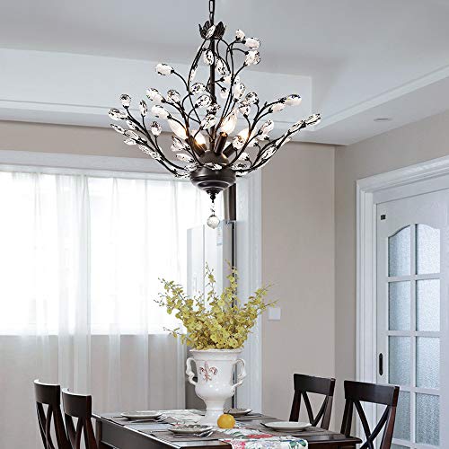 Modern Elegant K9 Crystal Chandelier Pendant Ceiling Lighting Fixture - 4 Lights - Thumbnail 4