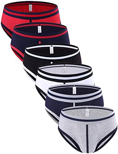 SLJ Men's Underwear 6 Pack Cotton Classics Briefs
