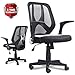 mysuntown Armless Office Chair Ergonomic Task Office Chair No Arms Small Computer Desk Chairs with Wheels Black Mesh Comfortable Adjustable Chair (Mid)
