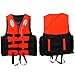 Yosoo Children and Adult Life Jacket Buoyancy Aid Universal Swimming Boating Kayaking Life Vest+Whistle S-XXL 5 Sizes Suit for 25-110 KG (Orange, L)