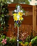 Solar Lily Cross Stake White (Yellow Lilly)