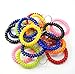 LuckyStar365 16PCS Colorful Spiral Coil Wristband Keychain, Elastic & Stretchable Wrist Band Key Ring Chain for Gym, Pool, ID Badge