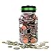 OLICTA Piggy Bank Digital Counting Coin Bank Creative Large Money Saving Box Jar Bank LCD Display Coins Saving Gift (Dollar) (Black-Green)