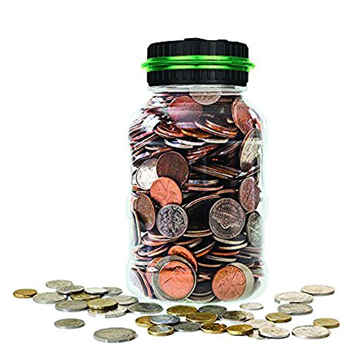 OLICTA Piggy Bank Digital Counting Coin Bank Creative Large Money Saving Box Jar Bank LCD Display Coins Saving Gift (Dollar) (Black-Green) - Thumbnail 7