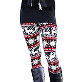 Oksale Women Christmas Elk Casual Fitness Skinny Stretchy Yoga Pants Leggings (M, 1)