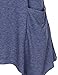 Women Tunic Tops,Timeson Women's V-Neck eLong T-shirt Asymmetrical Hem Basic Tunics with Pockets Deep Blue XX-Large