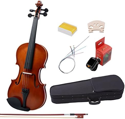 IMusic 1/2 Half Size Students Beginners Kids Violin Kit, Matte Satin Antique