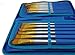 Paint Brushes - 15 Pc Art Brush Set for Watercolor, Acrylic, Oil & Face Painting | Short Handle Artist Paintbrushes with Travel Holder & Free Gift Box | 1 Year Warranty (Cool Blue)