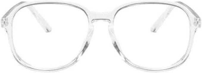 Amazon クリアフレーム 伊達メガネ ファッションめがね クリア スクエア ウェリントンタイプ お洒落 男女兼用 小顔効果 軽量 レンズ大きめ 透明レンズ かわいい 韓国 韓国女子風 フリーサイズ ファッション眼鏡 通販