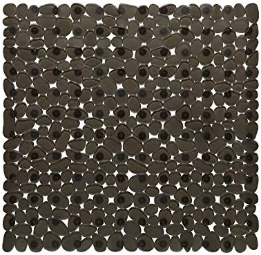 Ben&Jonah CHF-TM-ROC/ST/Multi Park Avenue Delux Collection Stall Size Pebbles Vinyl Bath Mat in Natural/Black