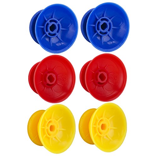 YoRHa 9 x Pair Replacement Original Material Thumbstick Analog Buttons Custom Colourful for DualShock 4 PS4/Slim/PRO Controller Spare Parts Accessories Modded(9 colors)