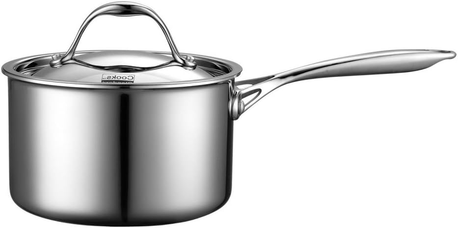 Multi-Ply Clad Stainless-Steel Covered Sauce Pan Size: 1.5-qt.