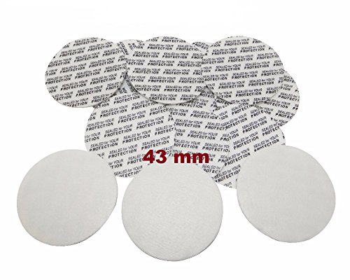 Click Here to See More Images Rewarding Essentials 43 mm Pressure Sensitive PS Foam Cap Liners Tamper Seal Cap Liner Sealed for your Protection (50)