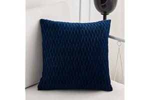 JinweiS Large Decorative for Couch. 50 * 50CM Dark Blue Velvet Throw Pillow with PP Cotton Filling, 1 Pcs - Ideal Accent Pill
