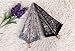 MiiHome Ladies Umbrella Lace Parasol Folding Umbrella Sun Shade Anti-uv (Black)