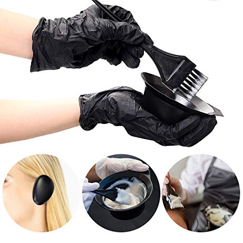 25 Pieces Hair Dye Coloring Kit 3 Sets Hair Dye Color Brush Hair Dye Comb and Mixing Bowl and Ear Cover,Gloves for Hair Tint Dying Coloring Tool