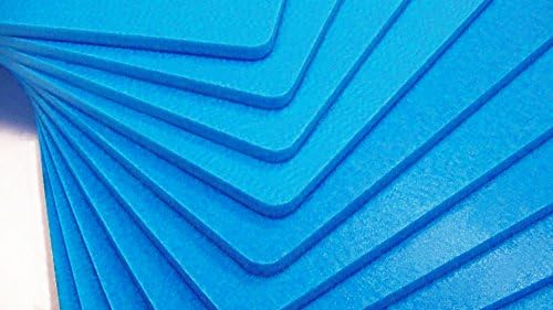 Worldcell Extrusions 2x Expansion Microcellular Extruded Polypropylene PP Sheet Hard Large Recyclable Foam Plastic Sheet Organizer Display Painting 2 mm x 24 x 48 Inch Blue, 10/Pack
