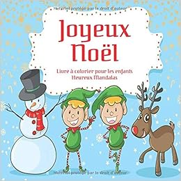 Joyeux Noel Livre A Colorier Pour Les Enfants Heureux Mandalas Coloriage De Noel Champagne Clemence Amazon Es Libros