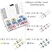 100pcs Solder Seal Wire Connectors- EM DEALS Electrical Wire Terminals-Heat Shrink Butt Connectors-Waterproof Butt Connectors-Electrical Splice kit-Solder Seal Ring Fork Hook-Marine Insulated Splices