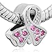 Q&Locket Breast Cancer Awareness Pink Ribbon Charms Fit Bracelet