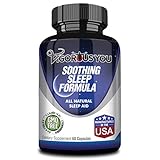 Soothing Sleep Aid, Insomnia Relief with Melatonin, Magnesium, L-Theanine, Chamomile :: Aids in Healthy Nighttime Sleep Won't Cause Grogginess All Natural Ingredients, Made in USA, 60 Ct