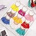12 Pairs Hoop Tassel Earrings for Women & Girls by JieyueJewelry, Bohemian Fan Tassel Drop Earrings Fish Hook Dangle Earrings Statement Earrings (Style-1)
