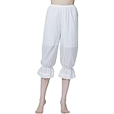 BEAUTELICATE Vintage Women Pettipants with Lace Ruffle Hem Cotton Pantaloons Costume Bloomers