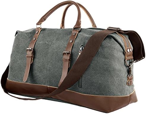 KB Partners Travel Tote Duffel Weekend Overnight Bag Grey