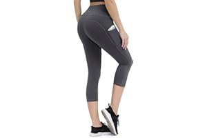 ALONG FIT Non-See-Through Capri Leggings for Women with Phone Pockets, High Waisted Buttery Soft Yoga Pants