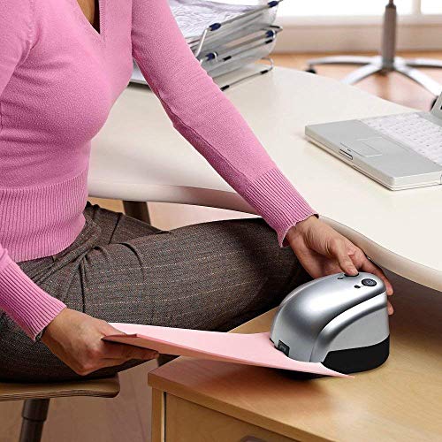 VEYETTE Electronic Stapler and Electric Paper 2 Hole Punch for Office School Home, Adapter Included, Silver - Thumbnail 4