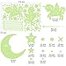 382 Pcs Glow in The Dark Stars Wall Stickers, Glowing Stars for Ceiling and Wall Decals, 3D Glowing Stars Moon Unicorn for Kids Boys Girls Bedding Room Decoration or Party Birthday Gift