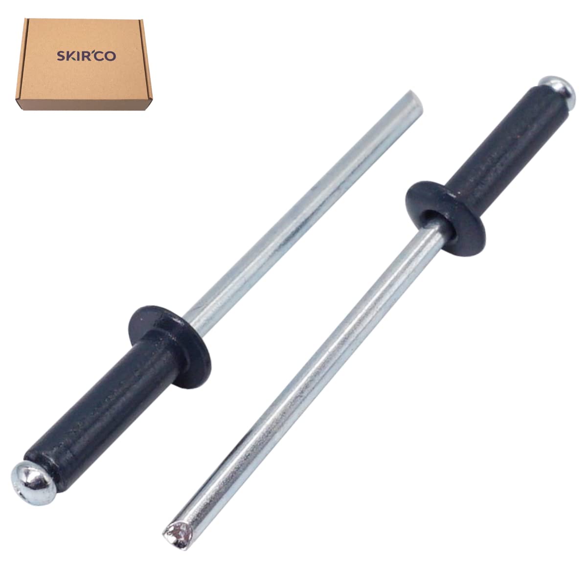 SKIR'CO (Pack of 500 pcs) Painted Blind Rivets 4.0 x 14 mm, Dome Head, DIN 7337, Aluminium Rivet, Pop Rivets (500, Anthracite Grey RAL 7016)