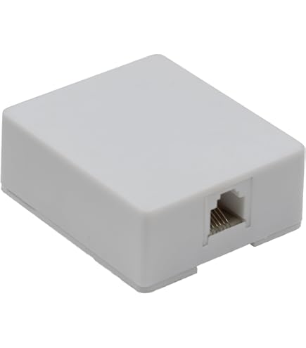 2 Scatole Da Incasso RJ12 6P6C Bianco Per Montaggio Superficiale - Cmple