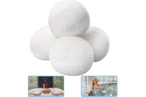 MARKETTY Scum Eliminating Ball, 4 Pack Reusable Scum Oil Absorbing Sponge, Washable Oil Absorbing Sponge Ball Floating Pool Filter Sponge Ball for Swimming Pools, Hot Tub, and Spas