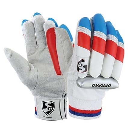 red white and blue youth football gloves