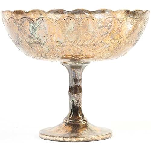 gold compote vase