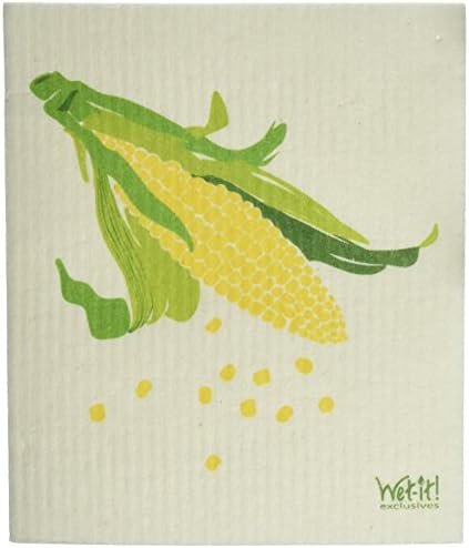 Swedish Treasures Wet-it! Cleaning Cloth, Corn, Super Absorbent, Reusable, Biodegradable, All-Purpose